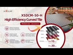 Gekrompen fotovoltaïsche zonnepanelen met tegeldak voor duurzame bouwoplossingen