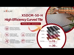 50W gebogen BIPV zonnepaneel daktegels kortsluitingspanning 8.62A CE TUV gecertificeerd